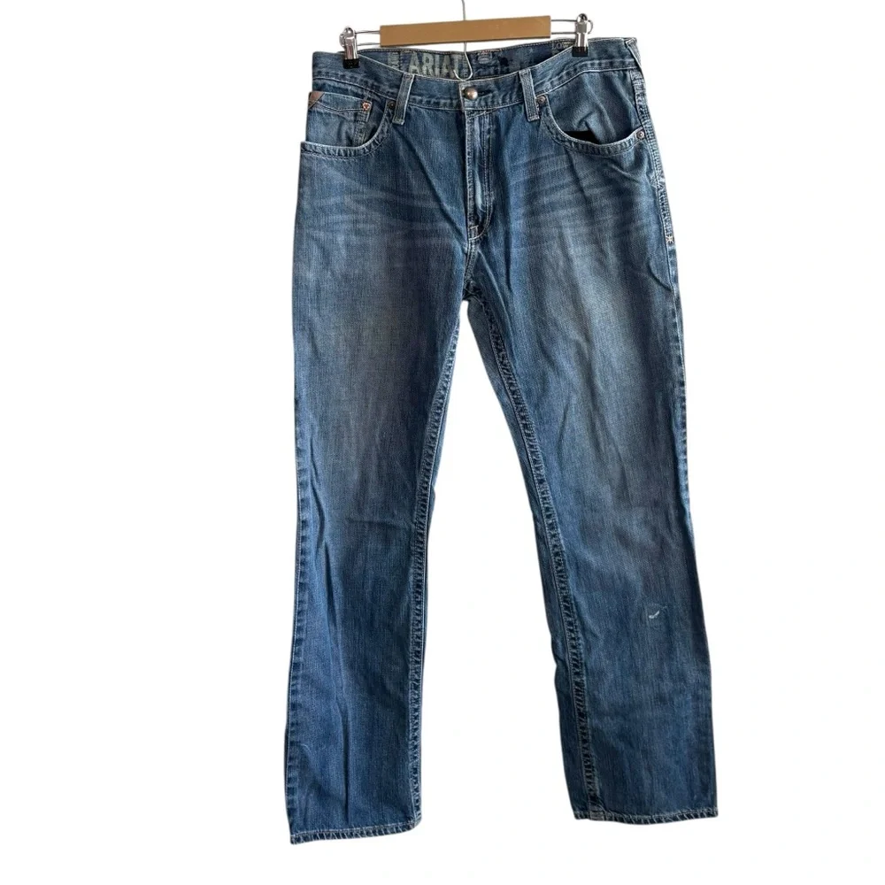 Ariat Men’s 36 M4 Low Rise Boot Jeans Medium Wash Western Workwear Cowboy